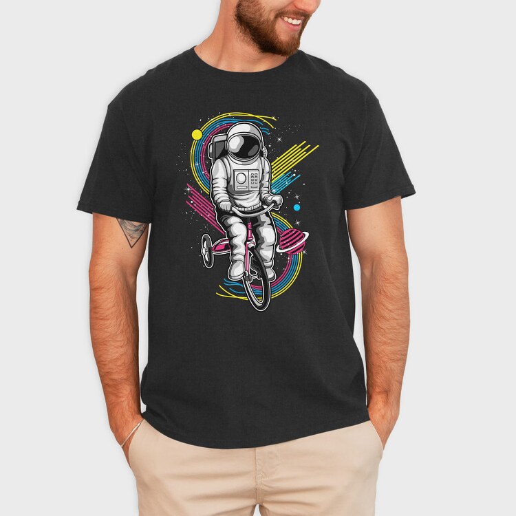 Astronaut Bike Ride, Tricou Barbati (Unisex)