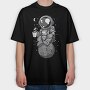Space Coffee Astronaut, Tricou Oversize Barbati (Unisex)