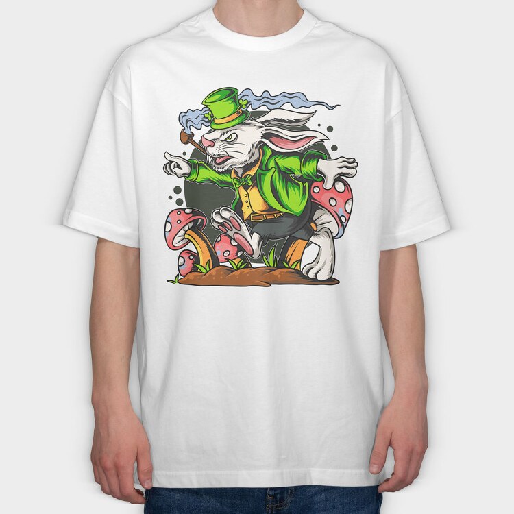 Mad Rabbit Smoke, Tricou Oversize Barbati (Unisex)