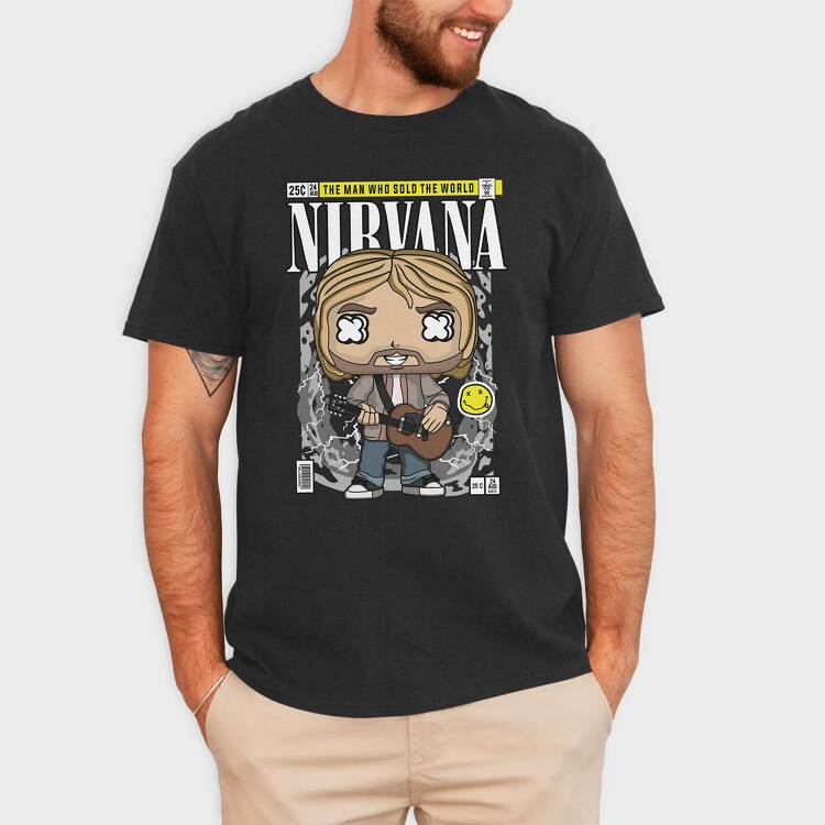 Nirvana Kurt Cobain, Tricou Barbati (Unisex)