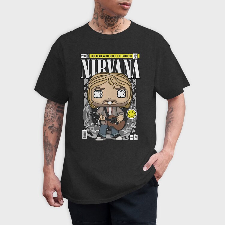 Nirvana Kurt Cobain, Tricou Barbati (Unisex)