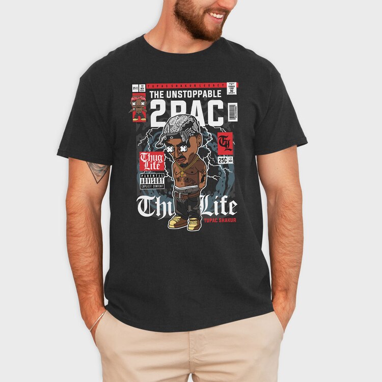 Tupac, Tricou Barbati (Unisex)