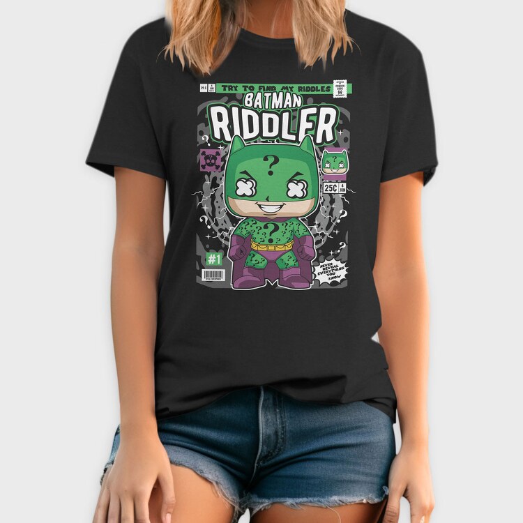 Batman Riddler, Tricou Barbati (Unisex)
