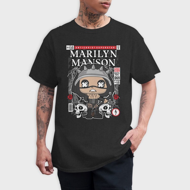 Marilyn Manson, Tricou Barbati (Unisex)