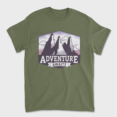 Tricou Barbati (Unisex), Adventure Awaits