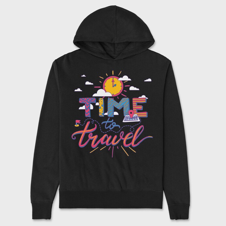 Time to Travel, Hanorac Oversize Barbati (Unisex)