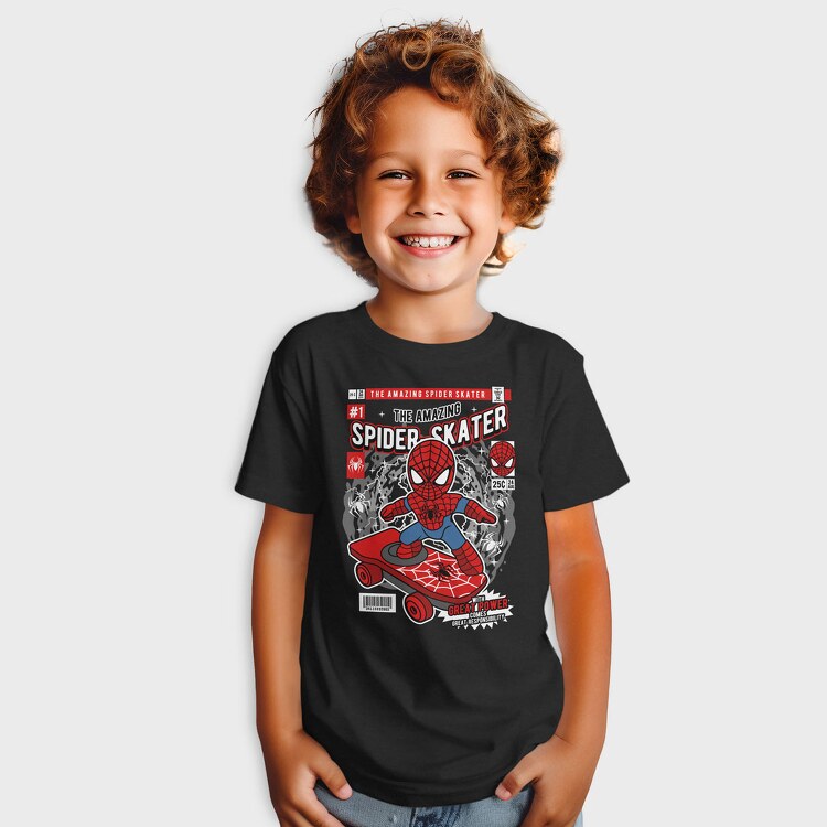 Spiderman Skateboard, Tricou Copii