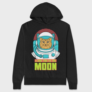 I Love You To The Moon, Hanorac Oversize Barbati (Unisex)