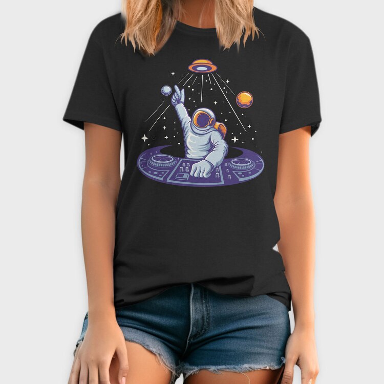 Space Dj Alien, Tricou Barbati (Unisex)
