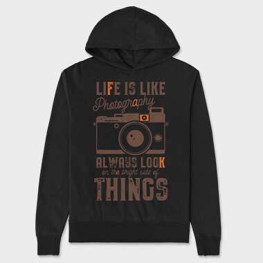 Life Is Like Photography, Hanorac Oversize Barbati (Unisex)