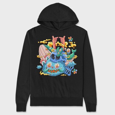 Colorful Monster, Hanorac Oversize Barbati (Unisex)