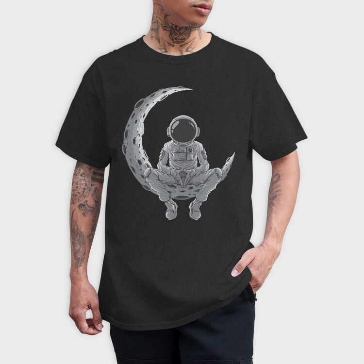 Astronaut Moon Meditation, Tricou Barbati (Unisex)