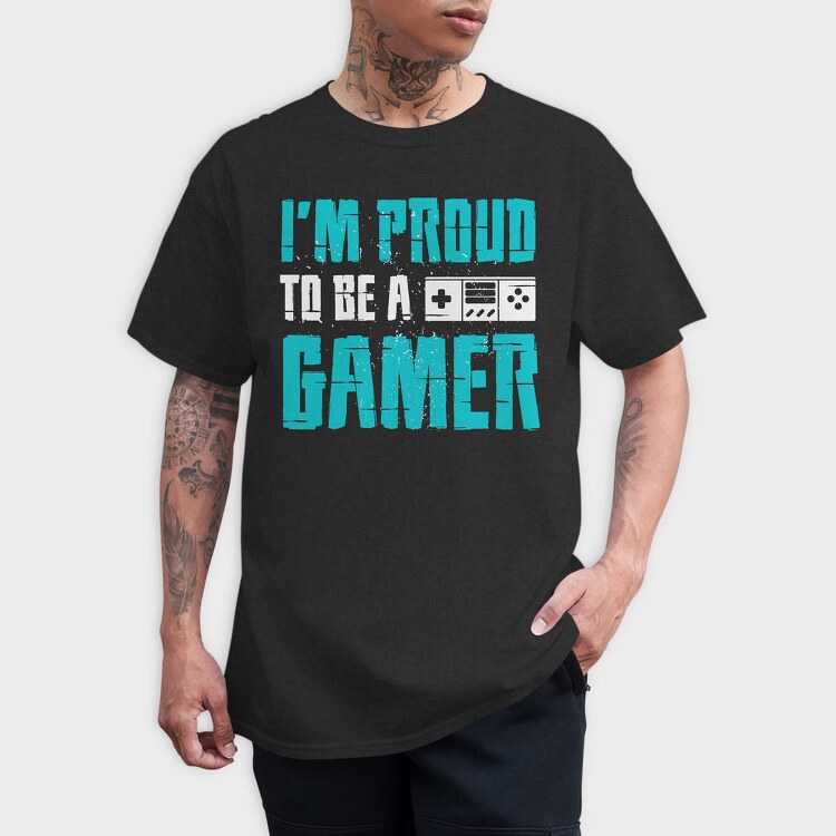 Proud Gamer Tee, Tricou Barbati (Unisex)