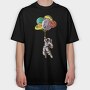 Space Balloons, Tricou Oversize Barbati (Unisex)