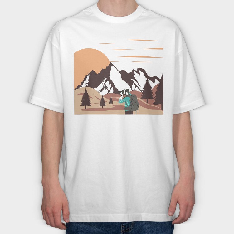 Mountain Explorer, Tricou Oversize Barbati (Unisex)