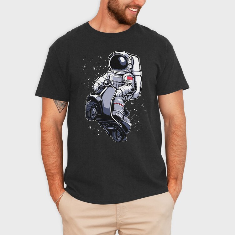 Astronaut Scooter Rider, Tricou Barbati (Unisex)