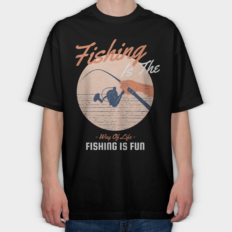 Fishing Way Of Life, Tricou Oversize Barbati (Unisex)