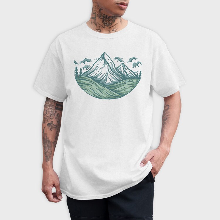 Mountain Wave, Tricou Barbati (Unisex)