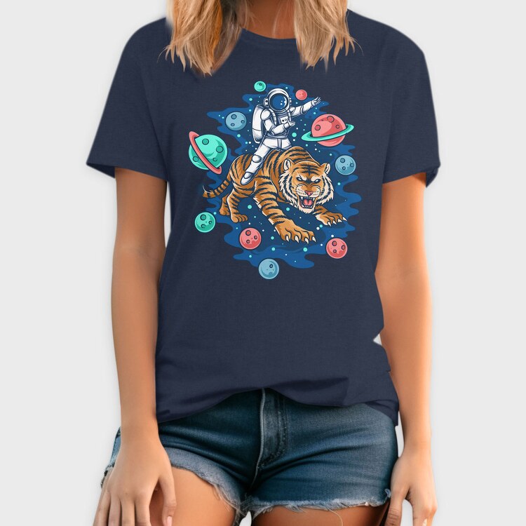 Astronaut Tiger Space, Tricou Barbati (Unisex)