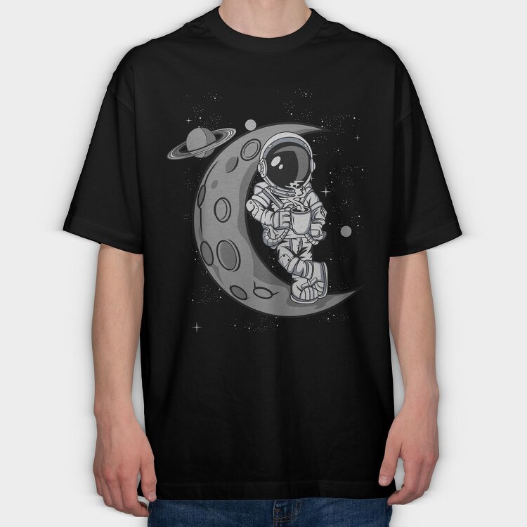 Moonwalk Astronaut, Tricou Oversize Barbati (Unisex)