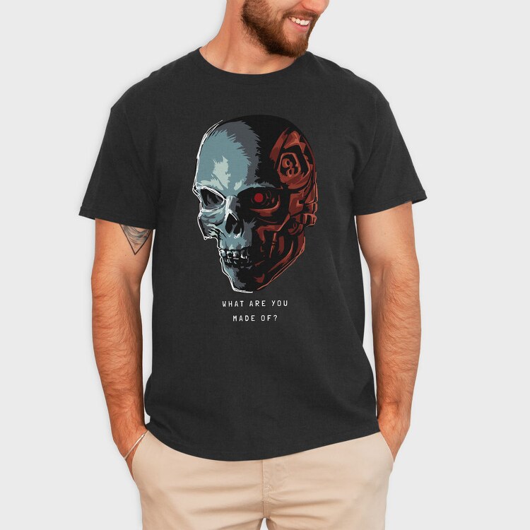Cyberpunk Skull, Tricou Barbati (Unisex)