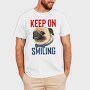 Pug Keep On Smiling, Tricou Barbati (Unisex)