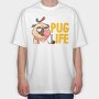 Pug Life Bubble, Tricou Oversize Barbati (Unisex)
