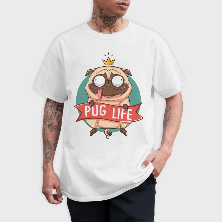 Pug Life King, Tricou Barbati (Unisex)