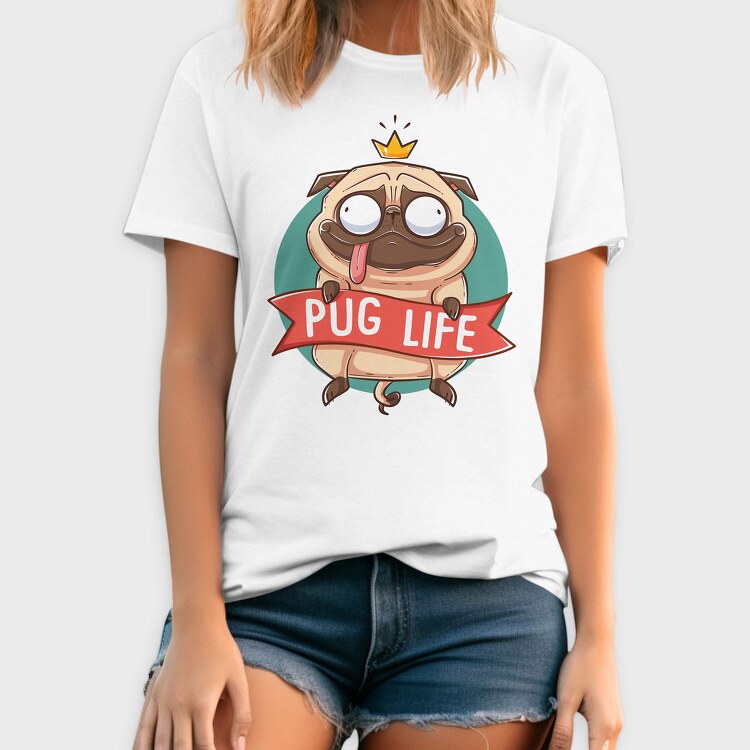 Pug Life King, Tricou Barbati (Unisex)