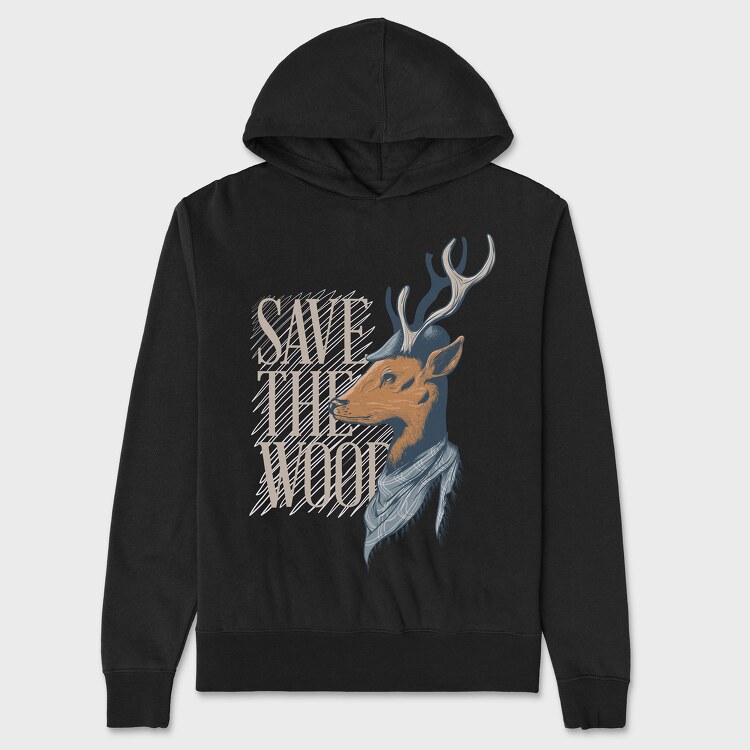 Hanorac Barbati (Unisex), Deer Save the Wood