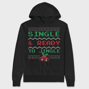 Single and Ready to Jingle, Hanorac Oversize Barbati (Unisex)