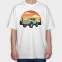 Desert Bronco Sunset, Tricou Oversize Barbati (Unisex)