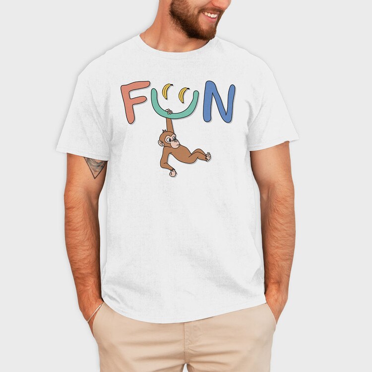 Fun Monkey Bananas, Tricou Barbati (Unisex)