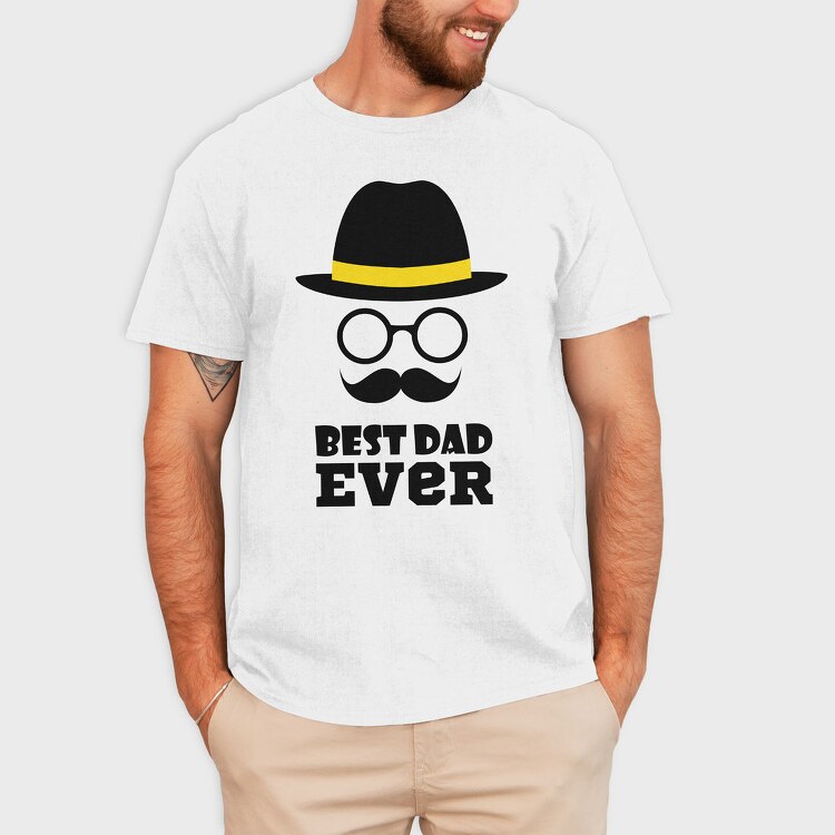Best Dad Ever Hat, Tricou Barbati (Unisex)
