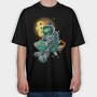 Space Rocket Buddy, Tricou Oversize Barbati (Unisex)
