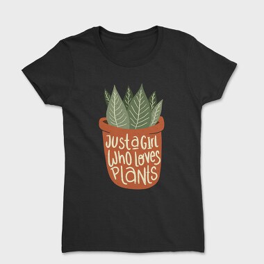 Tricou Femei, Girl Who Loves Plants