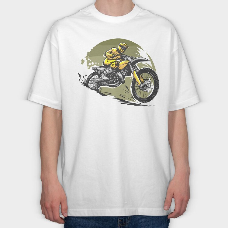 Dirt Bike Rider 1, Tricou Oversize Barbati (Unisex)