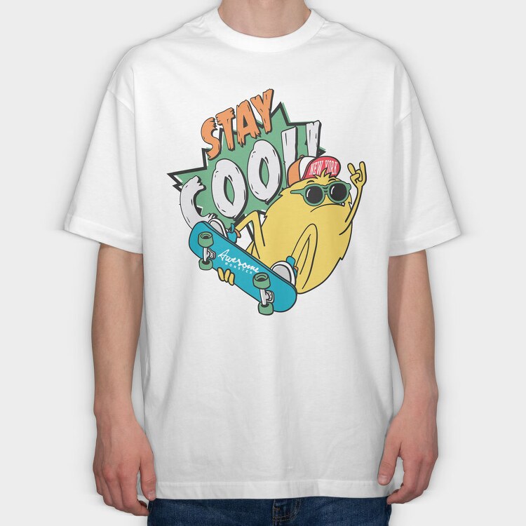 Stay Cool New York, Tricou Oversize Barbati (Unisex)