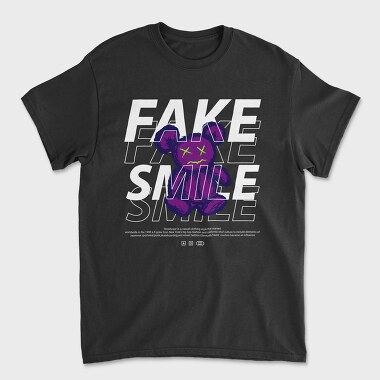 Fake Smile Teddy Bear, Tricou Barbati (Unisex)