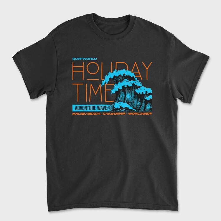 Holiday Time Wave, Tricou Barbati (Unisex)