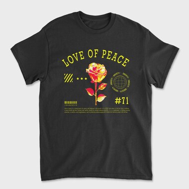 Love of Peace Yellow, Tricou Barbati (Unisex)