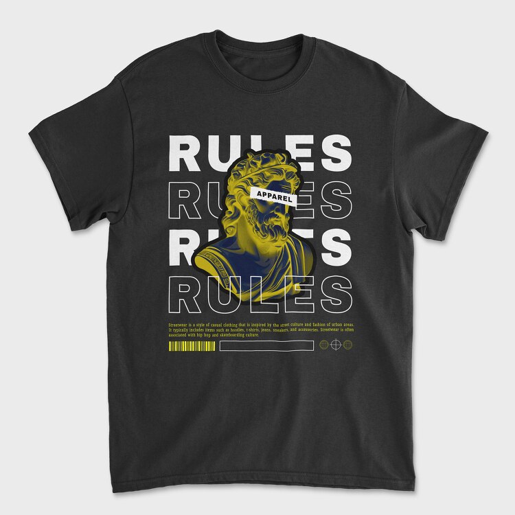 Rules Yellow, Tricou Barbati (Unisex)