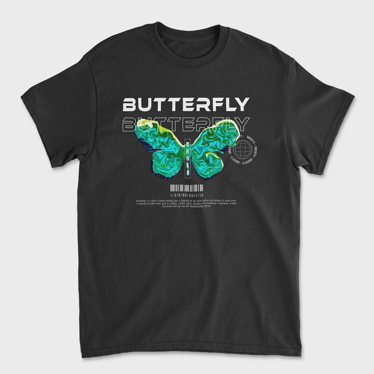 Streetwear Butterfly, Tricou Barbati (Unisex)