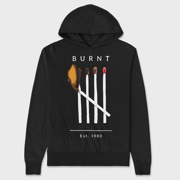 Burnt Matches, Hanorac Oversize Barbati (Unisex)