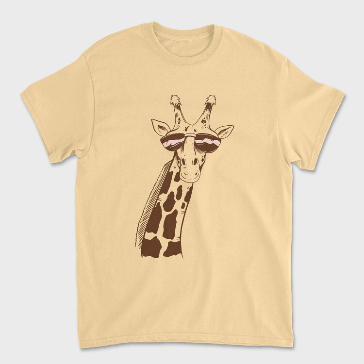 Giraffe Sunglasses, Tricou Barbati (Unisex)