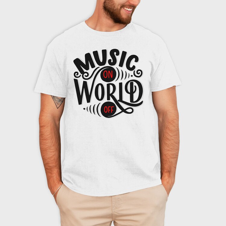 Music Onoff Vibes, Tricou Barbati (Unisex)