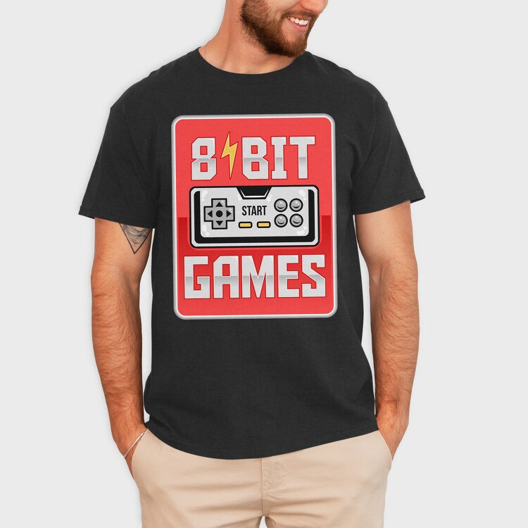 8 Bit Gaming Nostalgia, Tricou Barbati (Unisex)