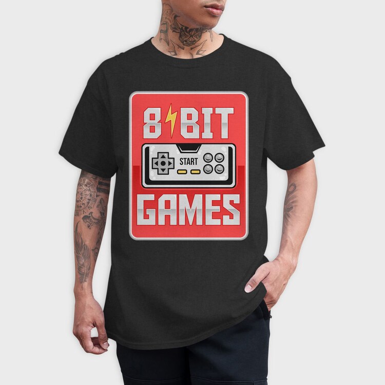 8 Bit Gaming Nostalgia, Tricou Barbati (Unisex)