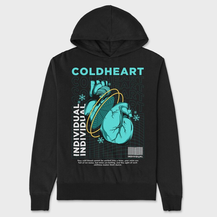 Cold Heart, Hanorac Oversize Barbati (Unisex)