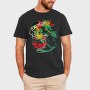 Neon Dragon Roar, Tricou Barbati (Unisex)